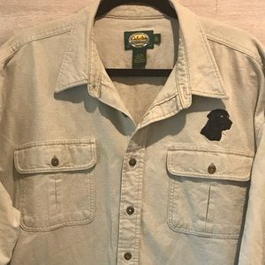 Cabelas Outdoor Gear Button Down Shirt Embroidered Dog
